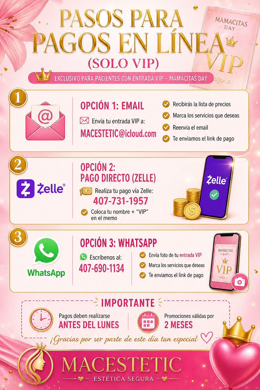 Paquete de 4 servicios mamacitas day